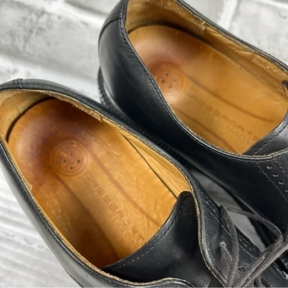 Rockport DresSports Men’s 9.5 N Black Leather Cap Toe Dress Oxford